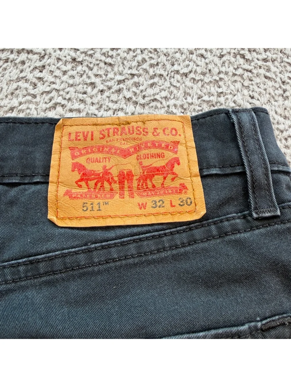 Levi’s 511 Men’s Black Jeans 32x30 Slim Fit Stretch Faded Denim